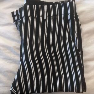 Black and White Striped Pants